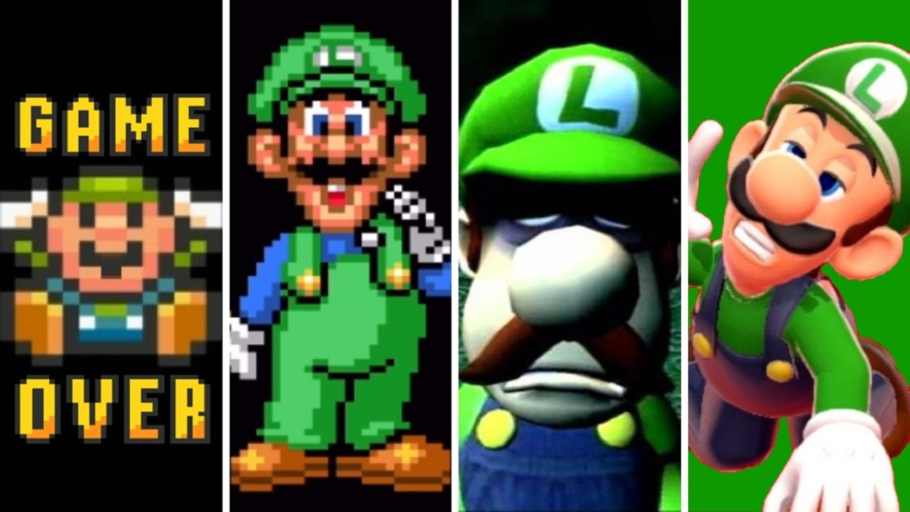 Evolution of Luigi Game Overs (1985-2021)