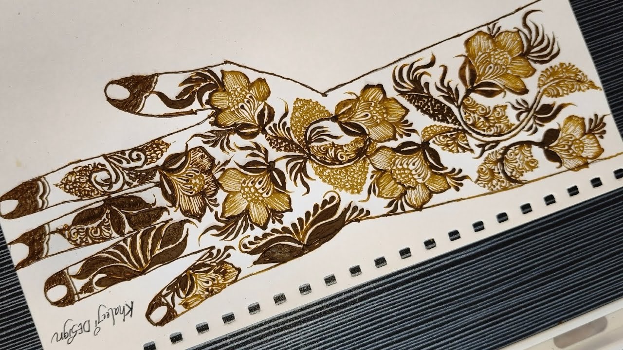 Beautiful Khaleeji Mehndi 💫 Arabic Style Henna|Khaleeji Floral Mehndi 🌸 Easy & Modern#khaleeji #hena