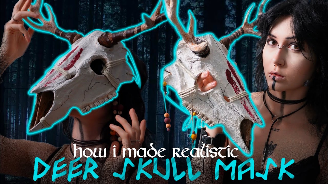 I made realistic DEER SKULL MASK out of PAPER TOWEL