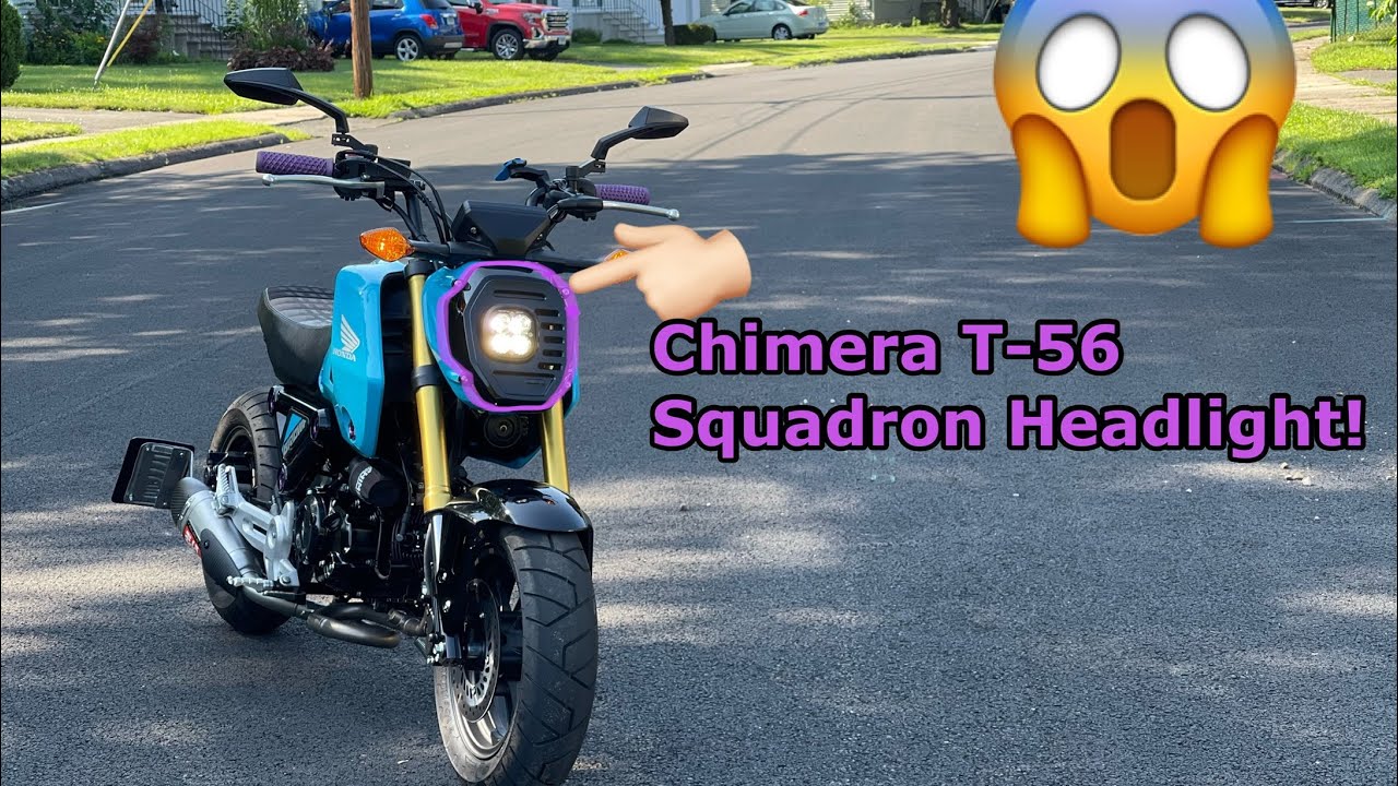 Installing Chimera T-56 BAJA Squadron HEADLIGHT ON MY 2024 Honda Grom!