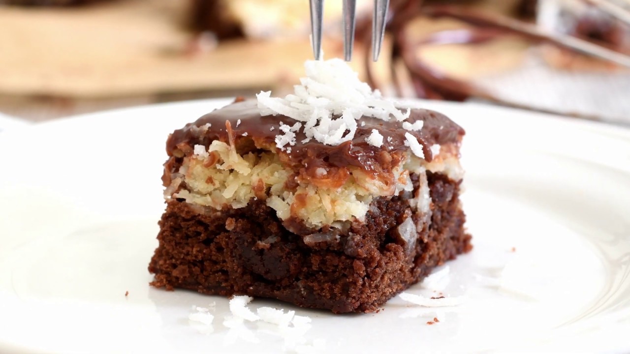 Three Layers Coconut Brownies