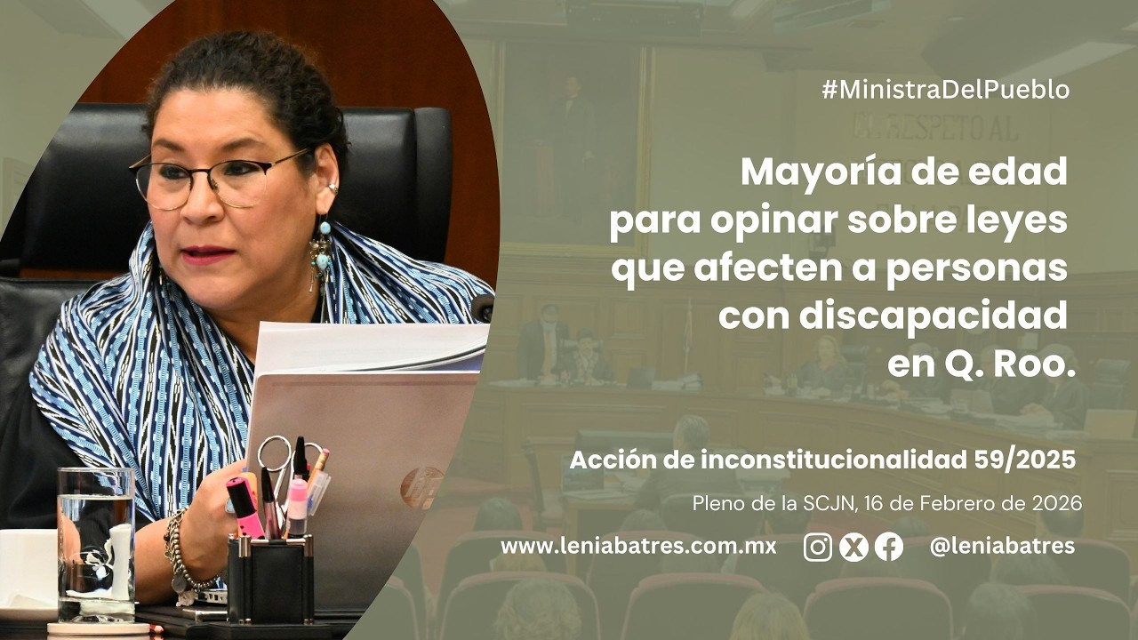Mayoría de edad como requisito para opinar sobre leyes que afecten a personas con discapacidad.