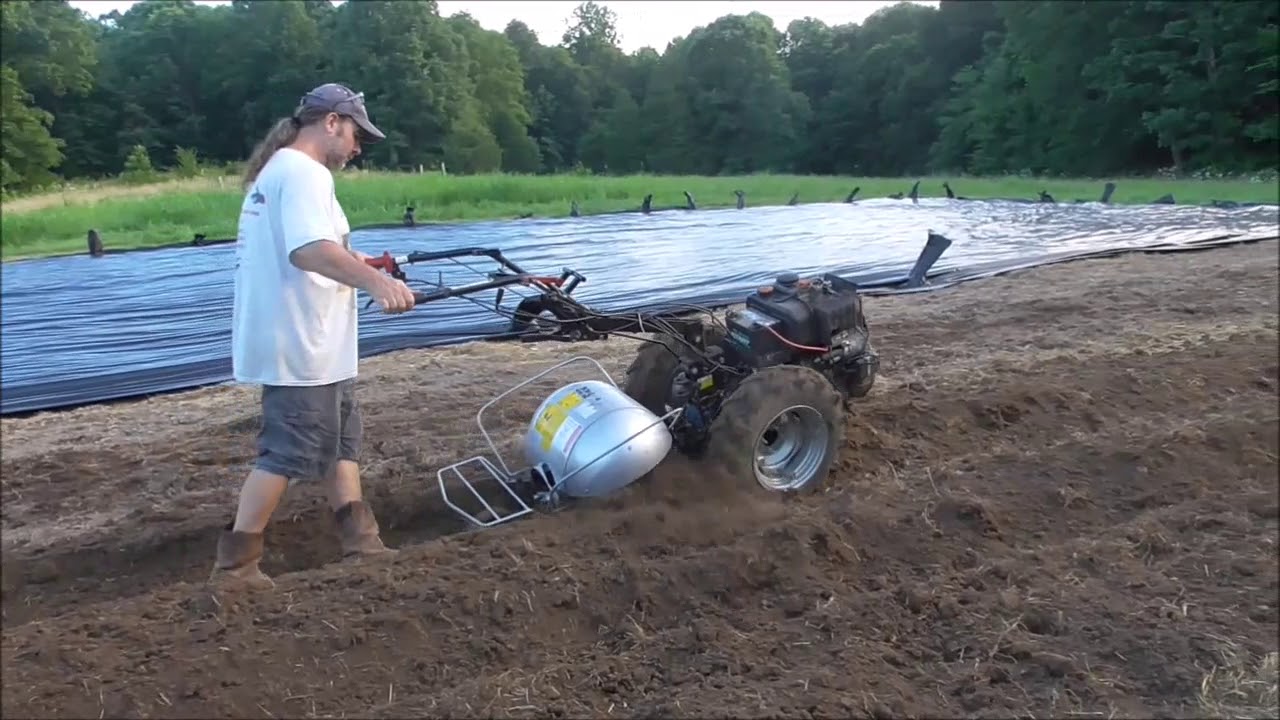 BCS 948 Rotary Plow breaking new ground #2