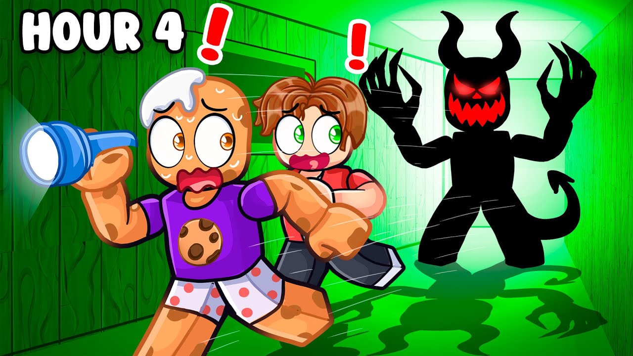 Выжить 24 ЧАСА, пока за нами ПРЕСЛЕДУЕТ МОНСТР в Roblox