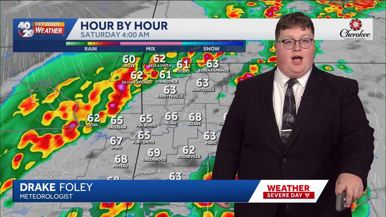 Cooler and cloudy as severe threat ends in Arkansas