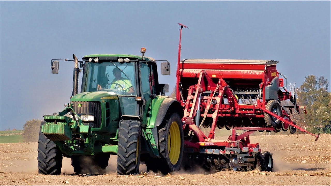 Siew Pszenicy 2018 ☆ John Deere 6630 ㋡ Unia ARES L Drive & Unia Polonez D 550/3