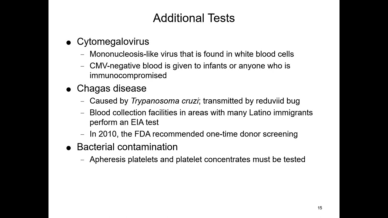 Testing of Donor Blood