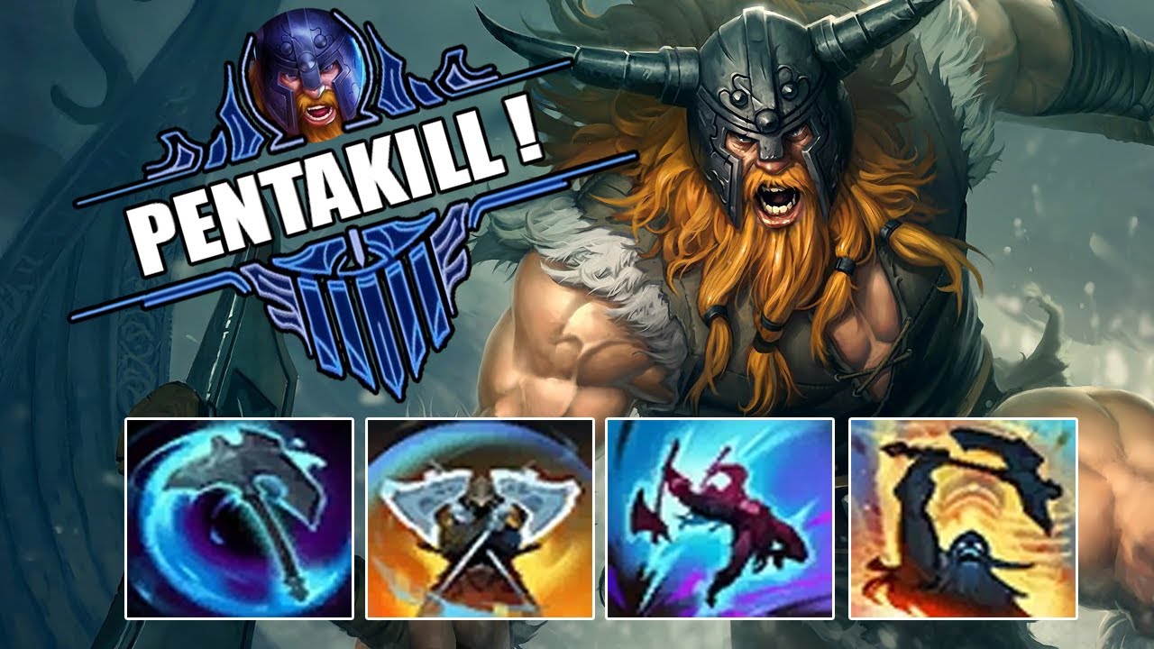 OLAF MONTAGE | 1000 IQ PENTAKILL Epic Moments on Summoner's Rift !!