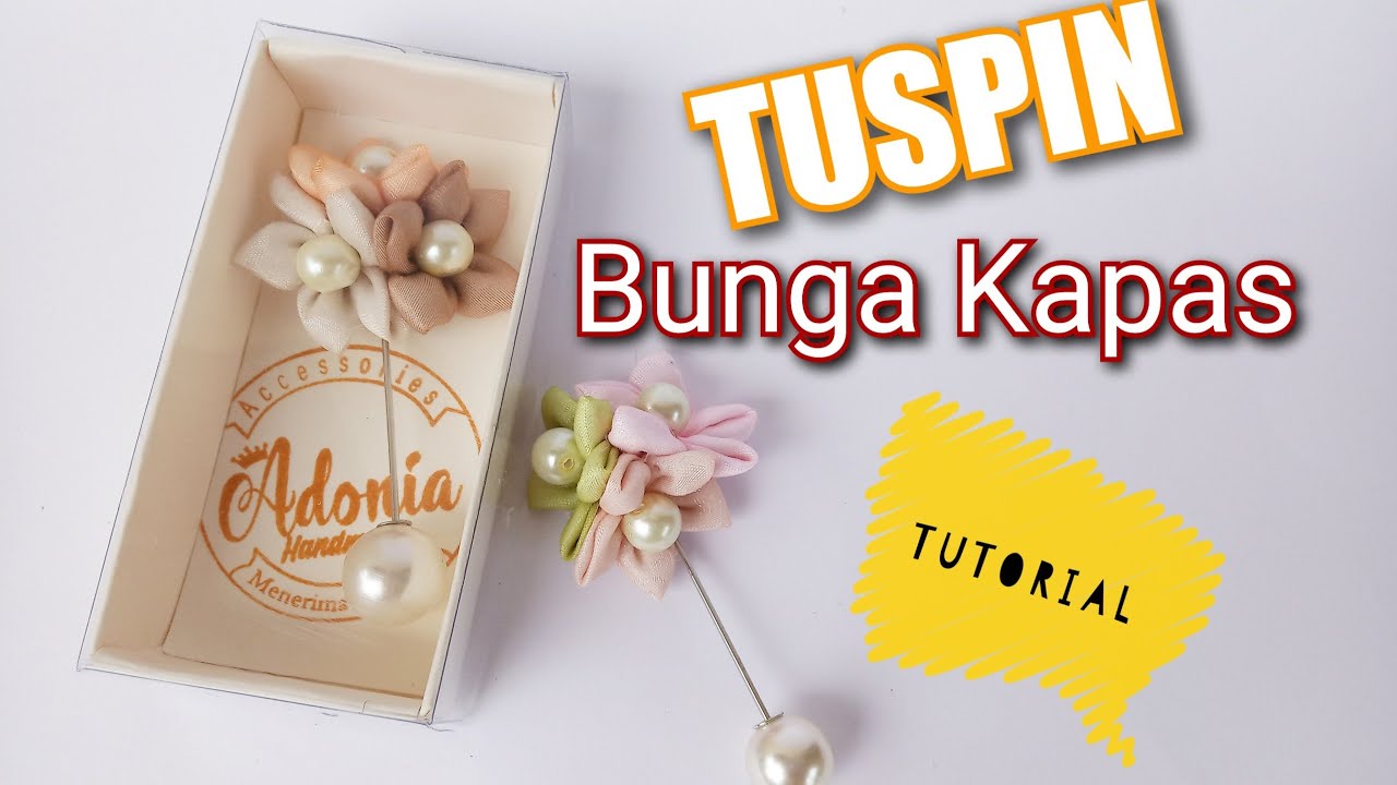 DIY | Membuat Tuspin bunga kapas | Tutorial Tuspin | Aksesoris Handmade