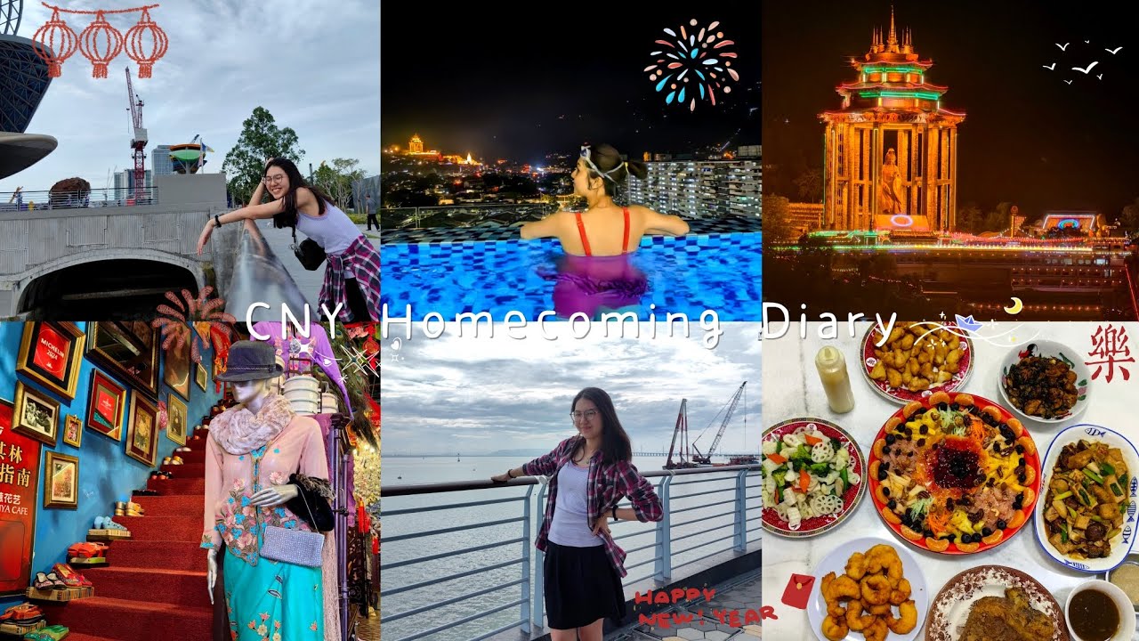 🧨What's it like to spend New Year in Malaysia? 🇲🇾Penang🏝️Kitten Pal🐱🎆Healing Nights by the Pool🌃✨