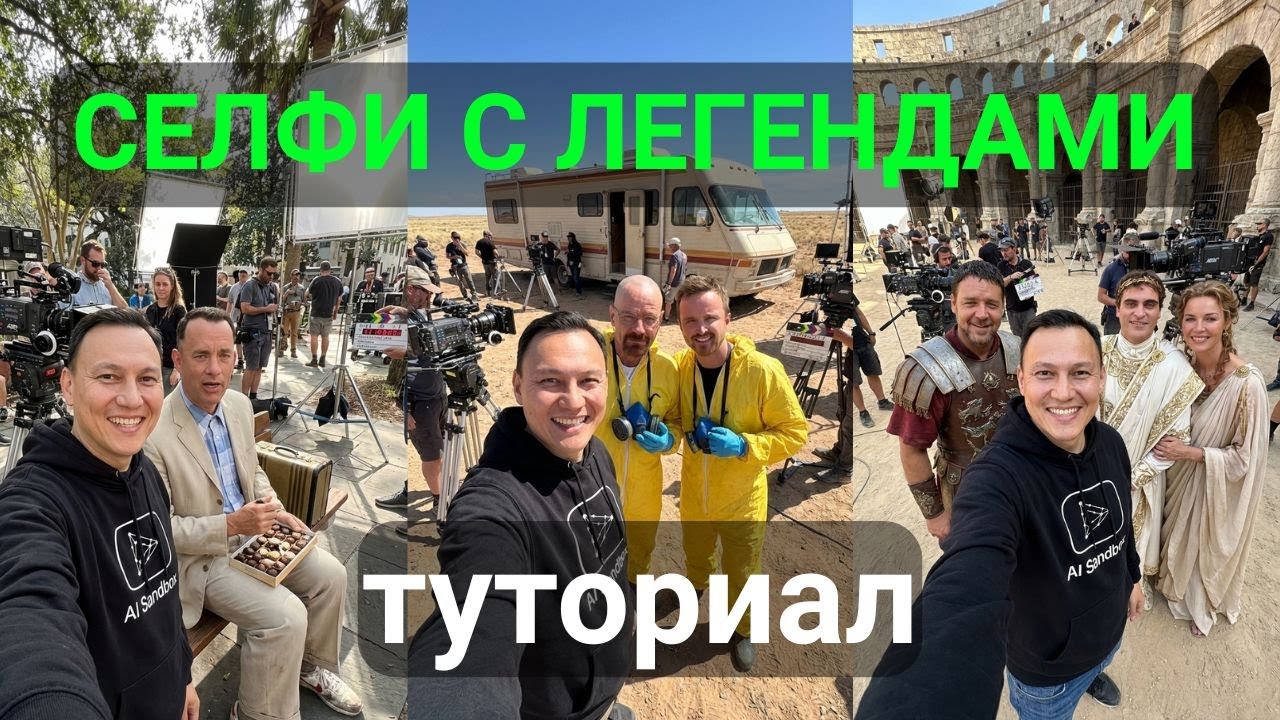 👉 Как сделать селфи со знаменитостями?🎬 Туториал: Nano Banana Pro + Kling 2.6