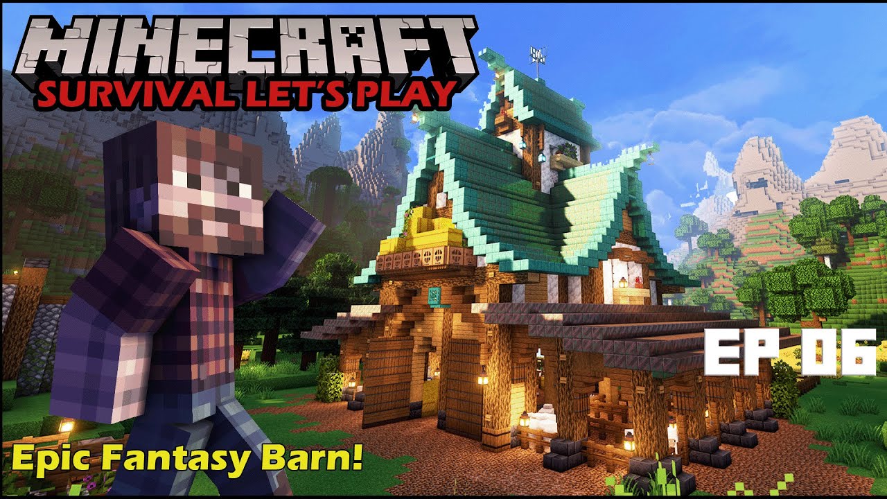 I BUILT a FANTASY BARN in Minecraft 1.19 Survival Let’s Play (#6)