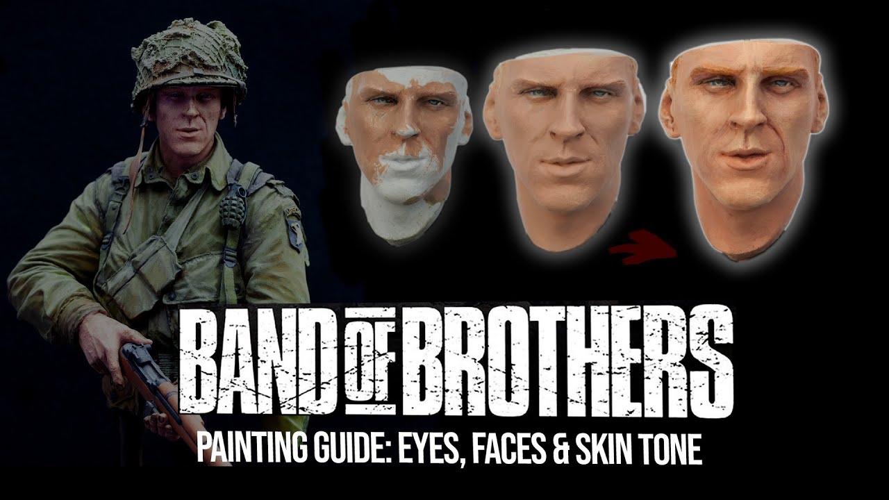 PAINTING FACES WITH ACRYLICS - NUTS PLANET 101ST AIRBORNE BUST (1/10TH SCALE) PART 1