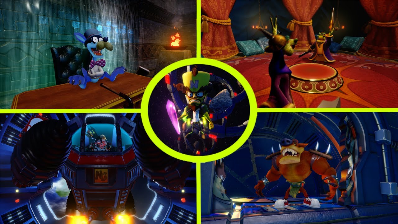 Crash Bandicoot 2: Cortex Strikes Back N-Sane Trilogy - All Bosses