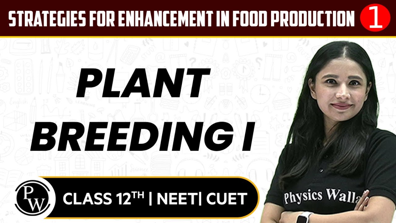 Strategies for Enhancement in Food Production 01 : Plant Breeding | Pure English | 12th/NEET/CUET