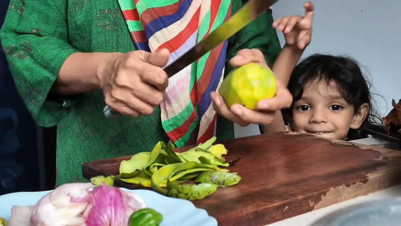 Fish curry සමග pumpkin 🎃 උයල රසවත් Sri lankan Muslims style mango curry එකක්