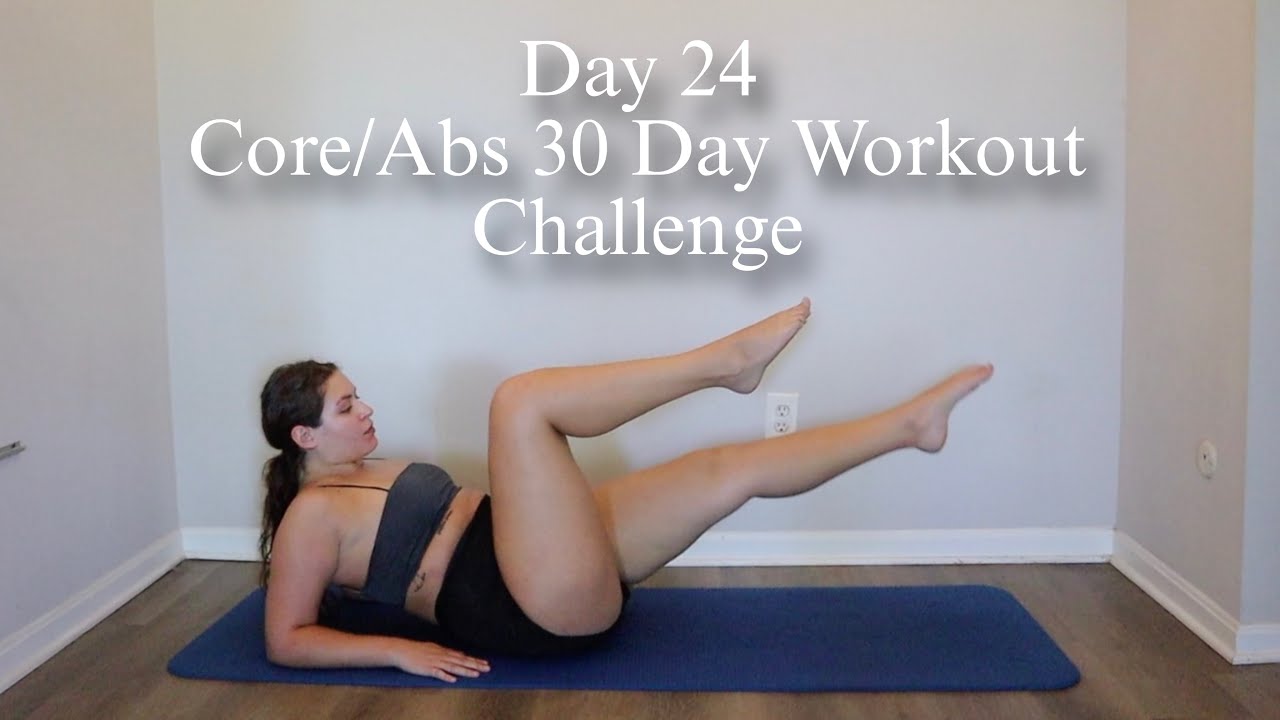Day 24 Core and Abs 30 Day Workout Challenge - 9 Mins Pilates and Body Weight At Home No Equipment