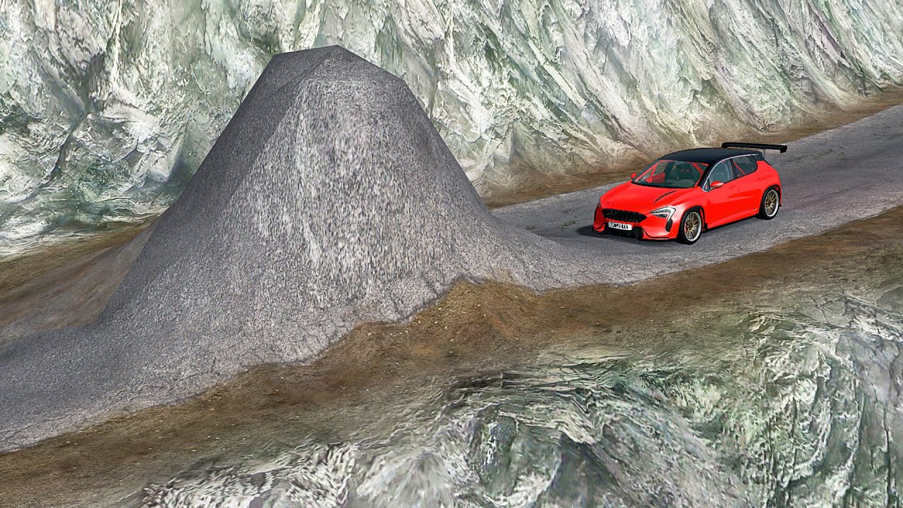 Mobil vs Bumps #3 - BeamNG Drive