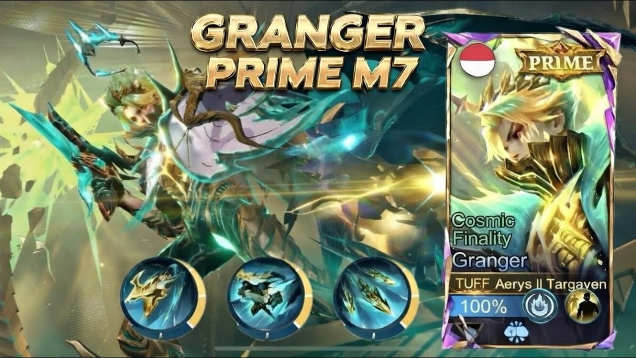 GRANGER SKIN PRIME M7. RANK GAMEPLAY !! Mobile Legends