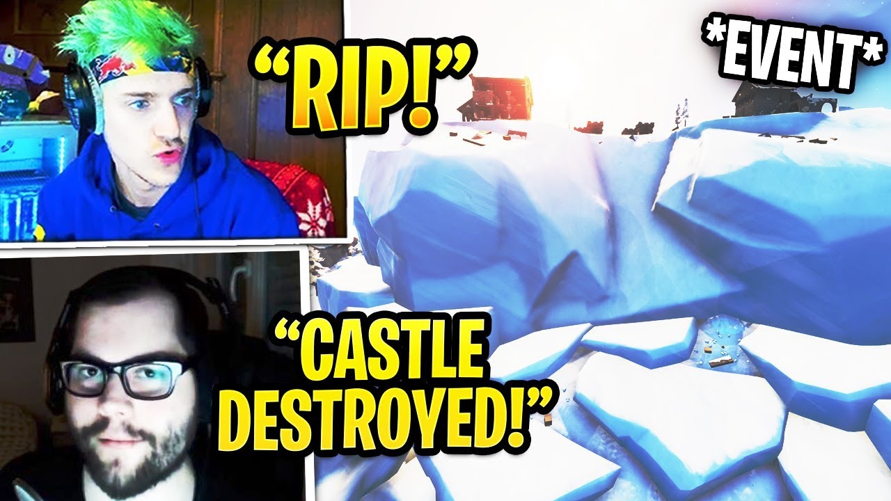 Streamers React To Polar Peak Monster ESCAPE! & Castle *DESTROYED* In Fortnite