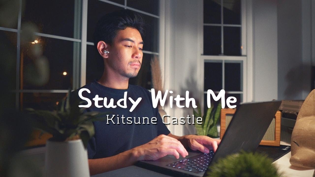 📚 2-HOUR STUDY WITH ME│☔️ Rain Sounds│🏰 Kitsune Castle