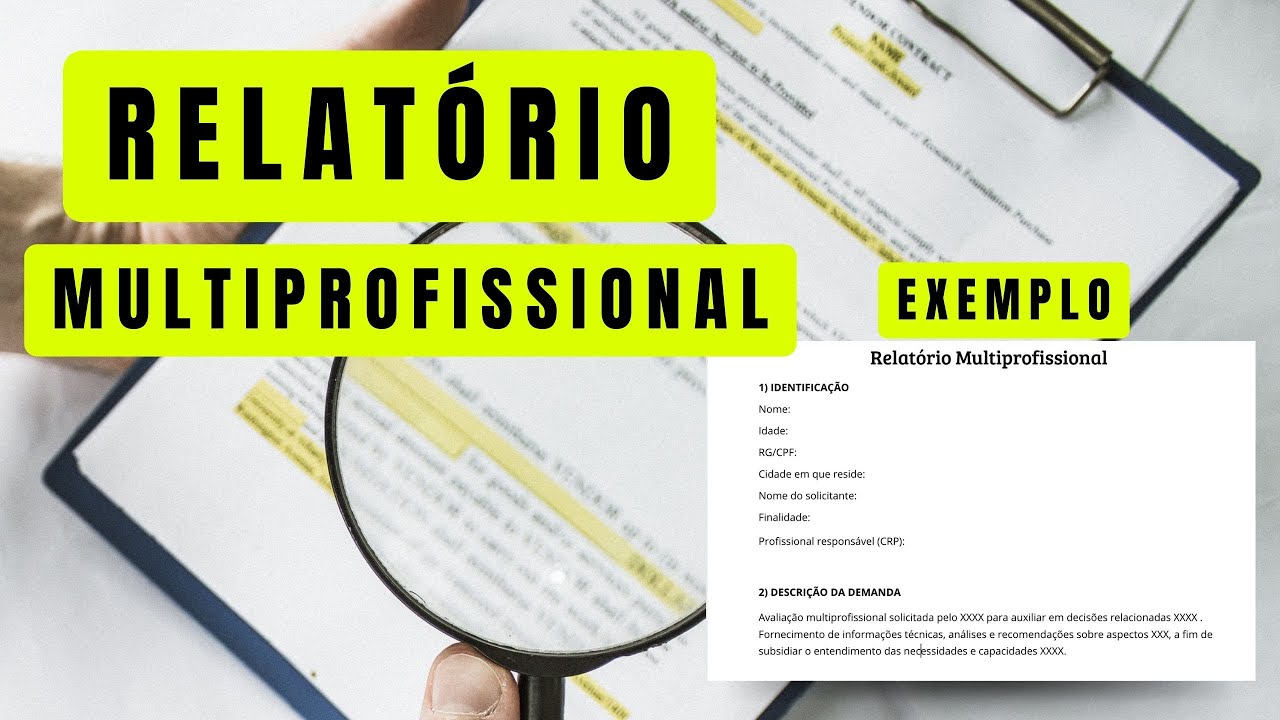 Como fazer um RELATÓRIO MULTIPROFISSIONAL?
