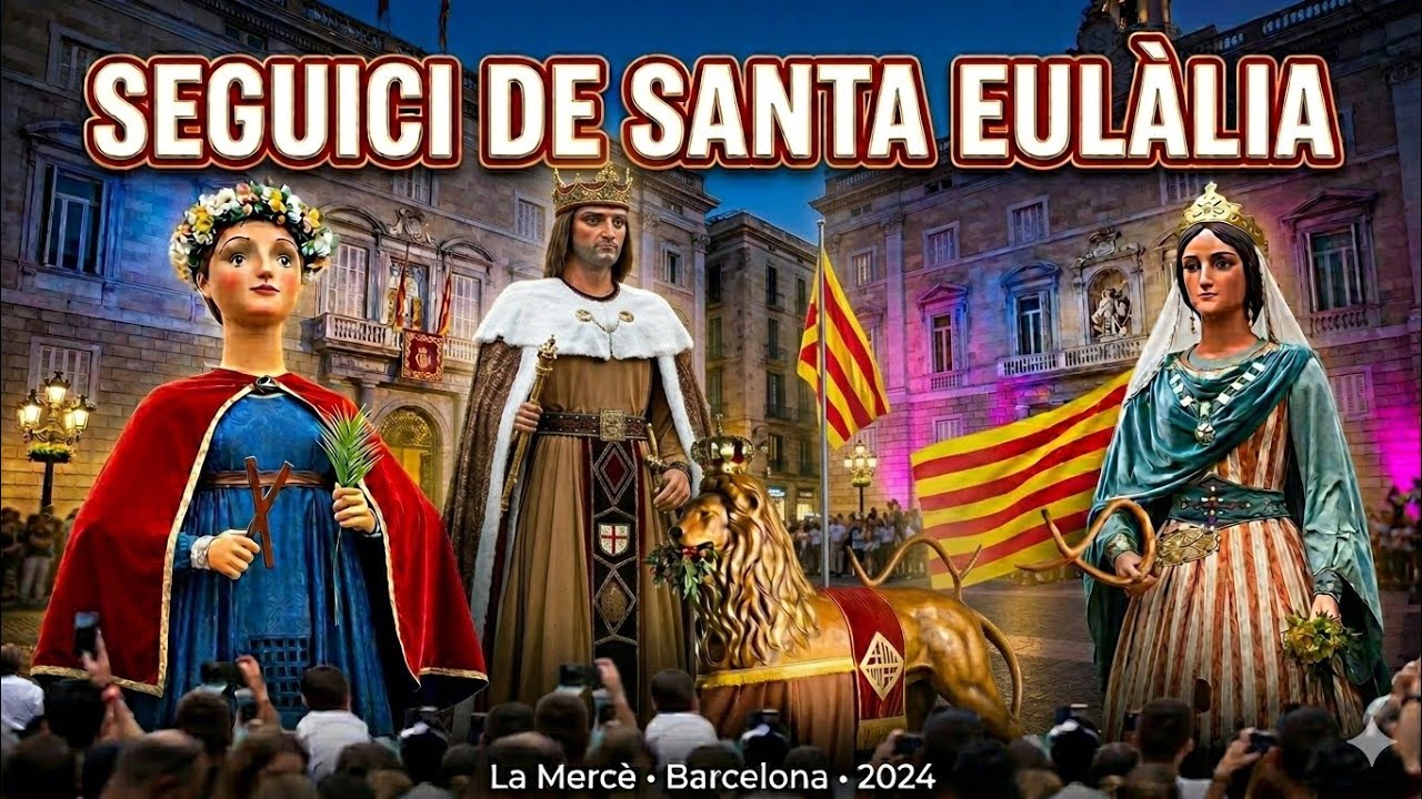 SEGUICI DE SANTA EULALIA 2026/ trobada de gegants casc antic Barcelona