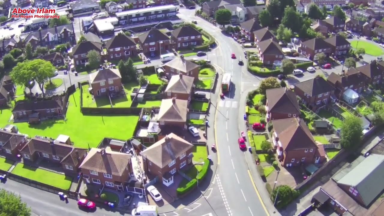 Irlam above by drone