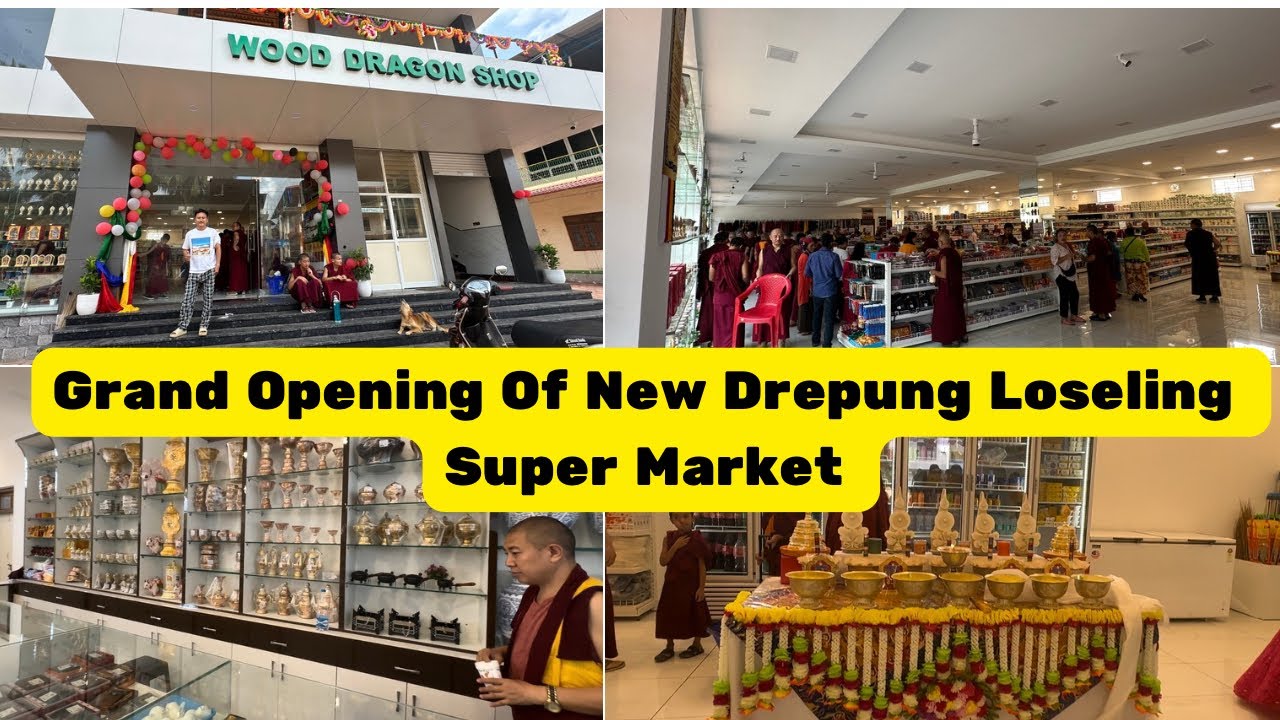 Grand opening of New Drepung Loseling Super Market #mundgod #tibetanvloger#supermarket