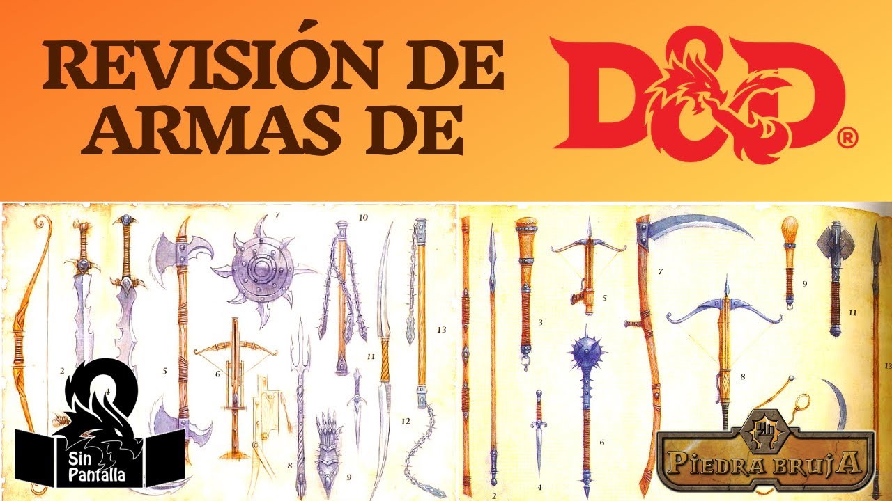 Dungeons and Dragons Español 5e: Revisión de las Armas de D&D ⚔️ Sistema, Diseño y Optimización