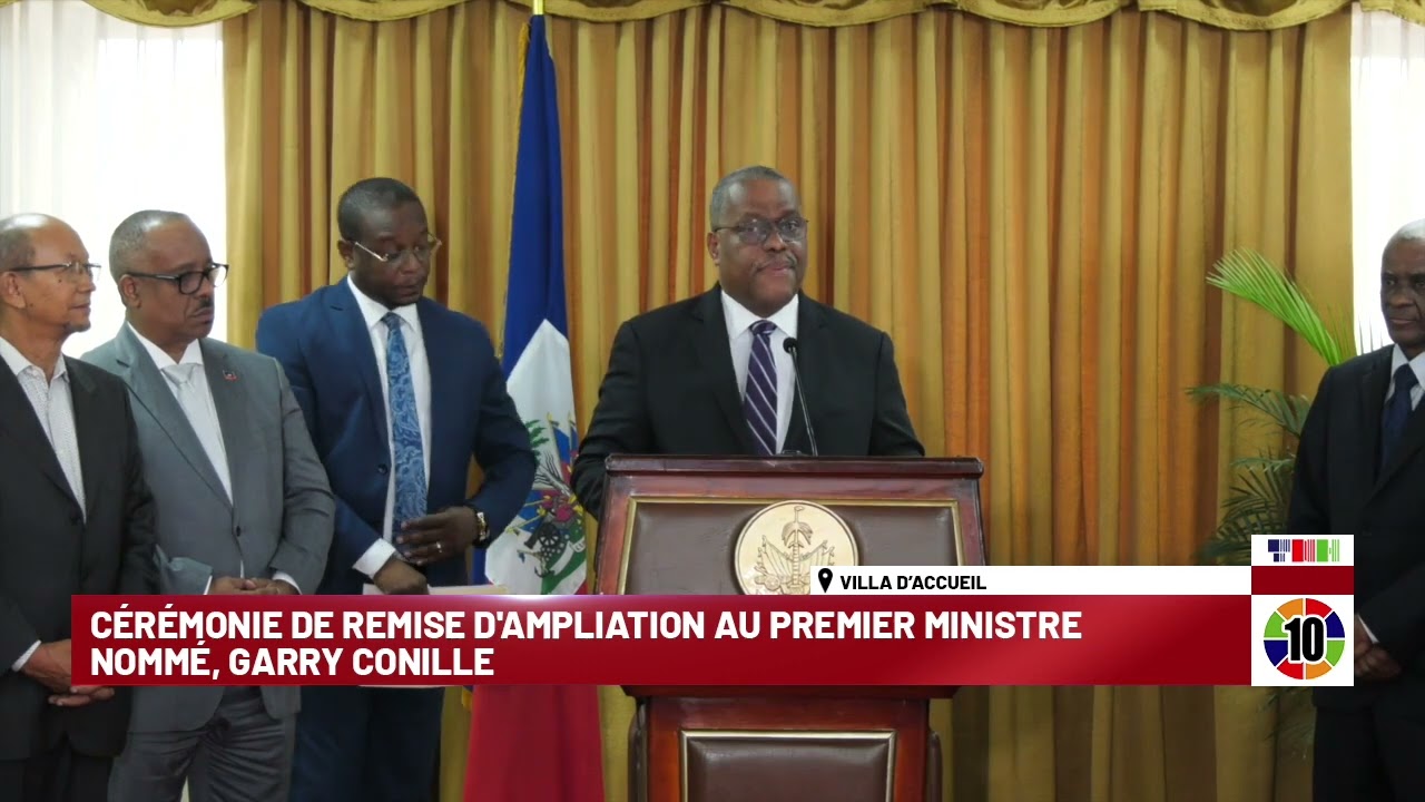 Cérémonie de remise d'ampliation au Premier ministre nommé, Garry Conille