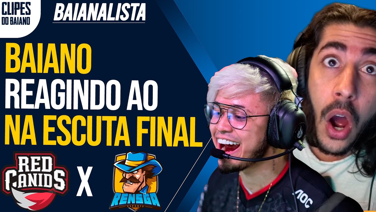 BAIANO REAGINDO AO NA ESCUTA DA FINAL RED CANIDS CAMPEÃ E GRITOS DA RED E RENSGA!