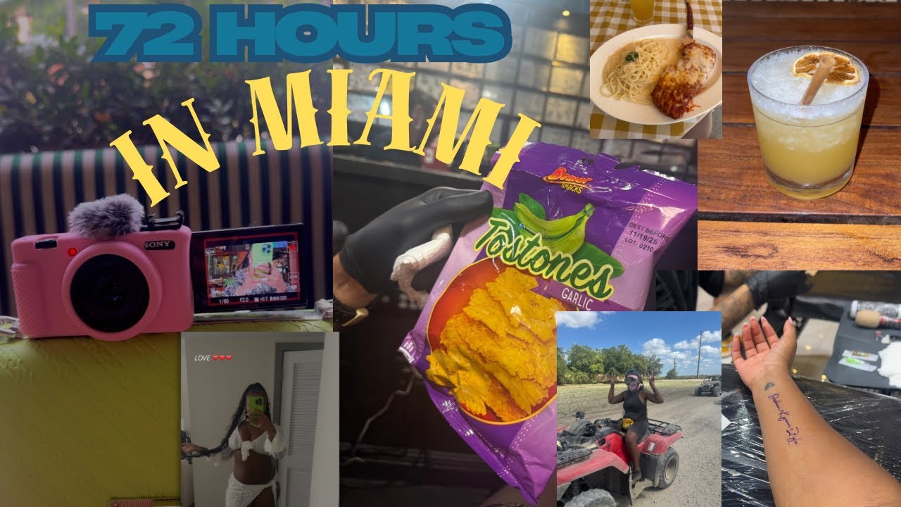 Impulsive solo trip to Miami 72 hours solo 🌴🥥💕| shopping, ATV riding, new tattoo +more.