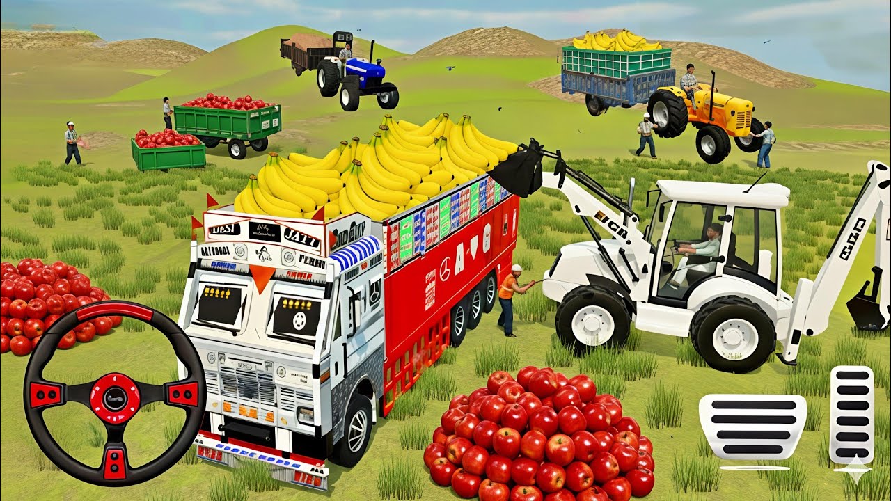 🔴Drive JCB and Uploading 🪨🏗Stone From Dumper🌋 Truck in Game #truck​ #jcb​ #tractor​ #dumper​ #games​