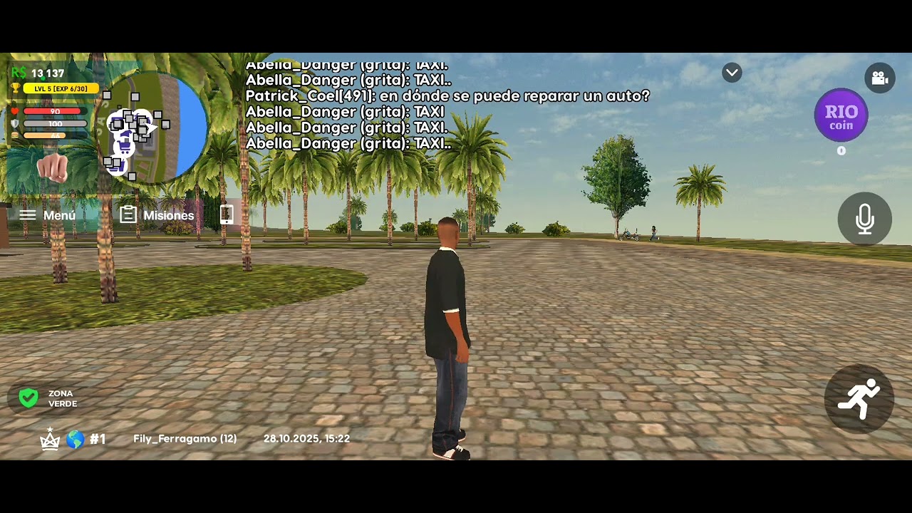 Rio Rise tutorial botones de acción 