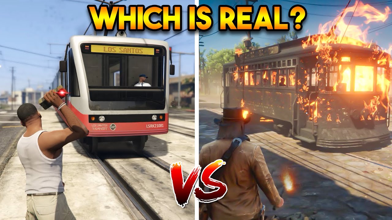 GTA 5 VS RDR 2 REALISTIC DETAILS (WHICH IS REAL?)