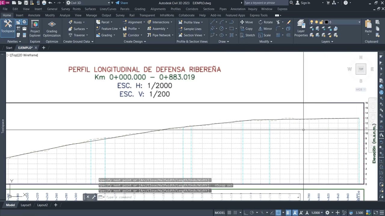 CÓMO CREAR UNA RASANTE Ó SUBRASANTE A PARTIR DE UNA POLILÍNEA | PERFIL LONGITUDINAL EN CIVIL 3D