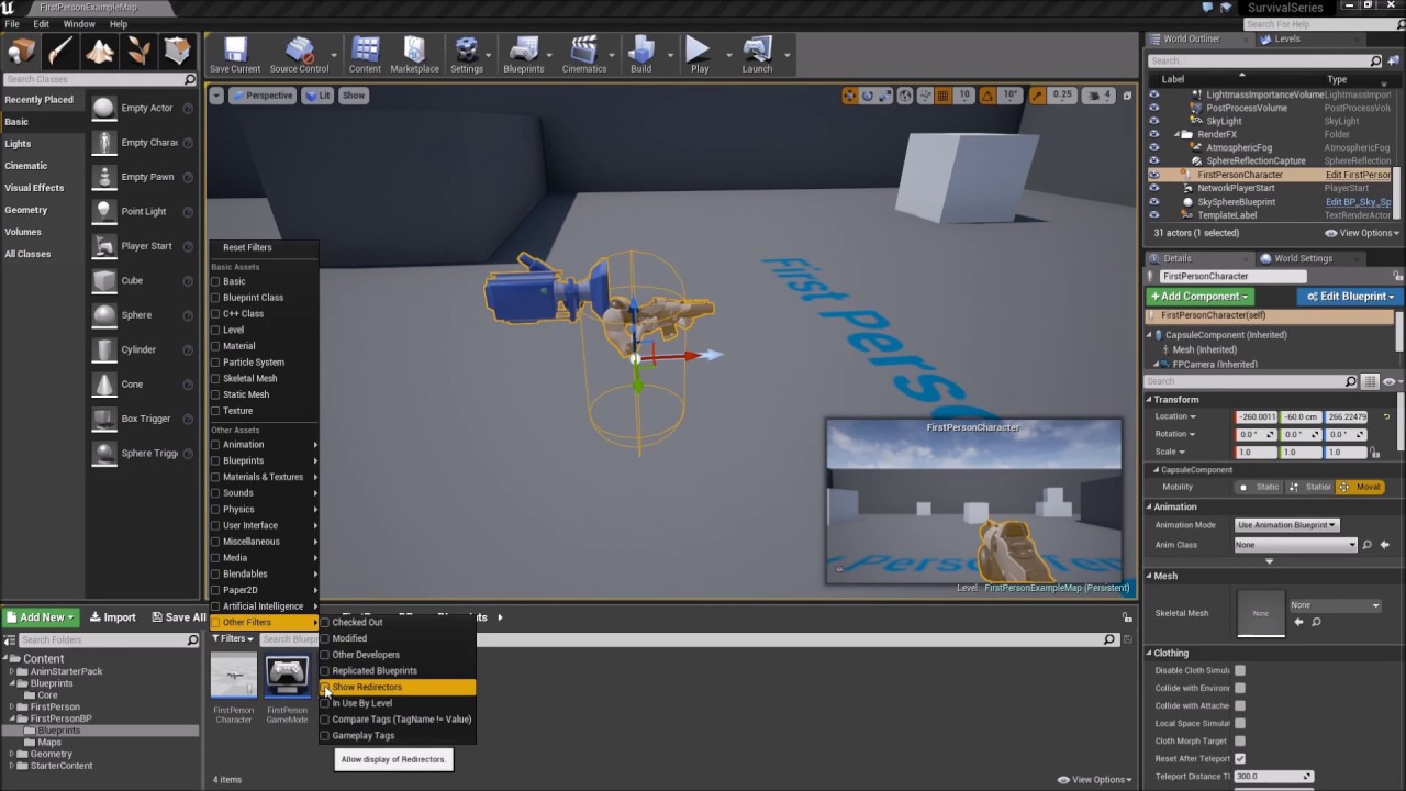 UE4 Survival Game - Initial Project/ Character Setup (Part 1)