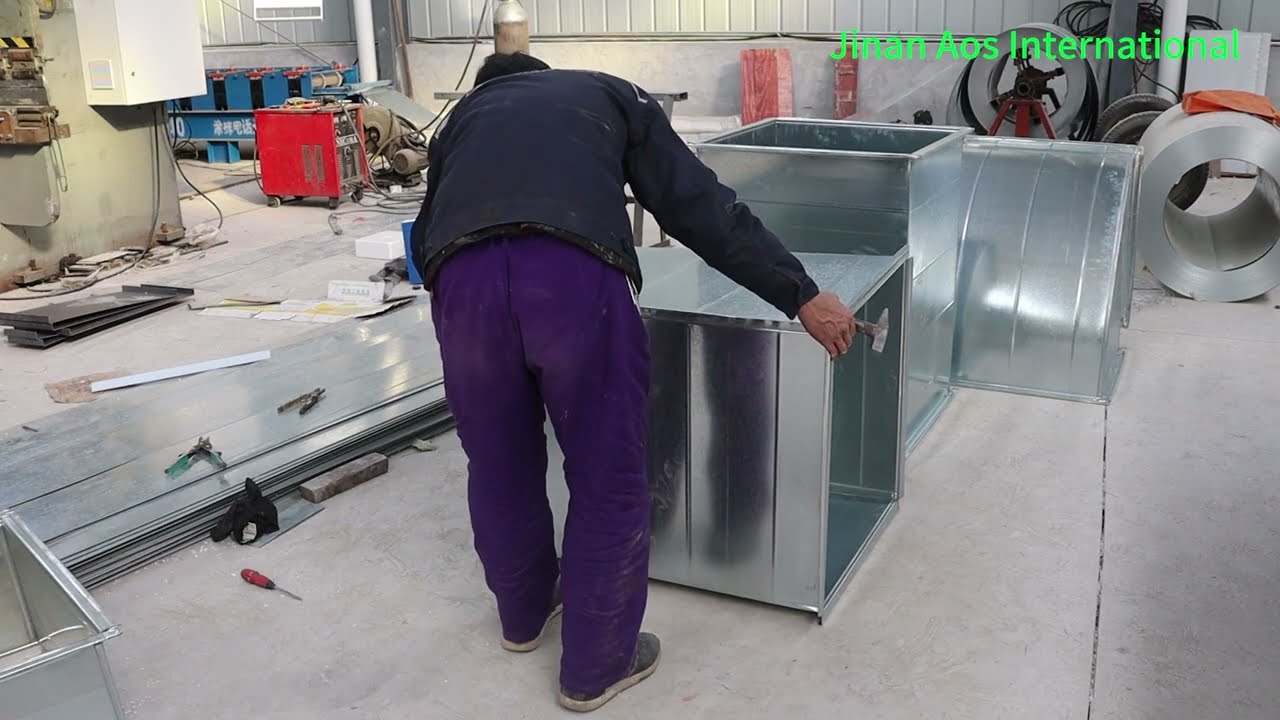 风筒组装/Car Paint Spray Booth Air Ducts Assembly Video