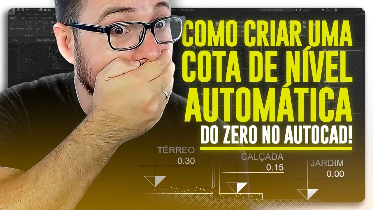 Cota de Nível Automática no AutoCAD | #HeitorDoEstúdioMão