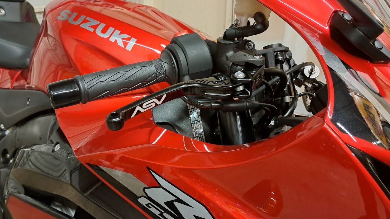 GSXR 1000. Установка рычага сцепления и тормоза.