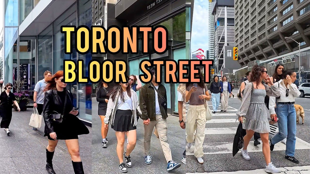 Toronto Downtown Bloor Street Walking Tour Toronto Canada 4K