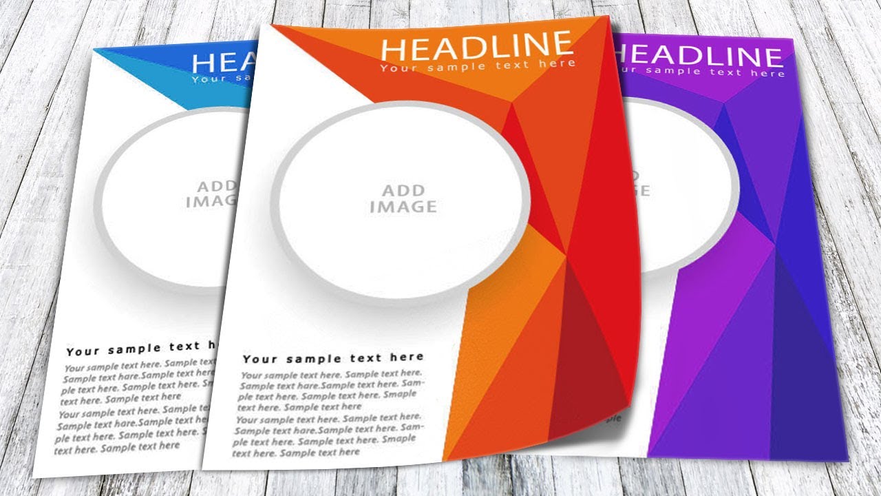 Abstract Flyer Design in Adobe Illustrator