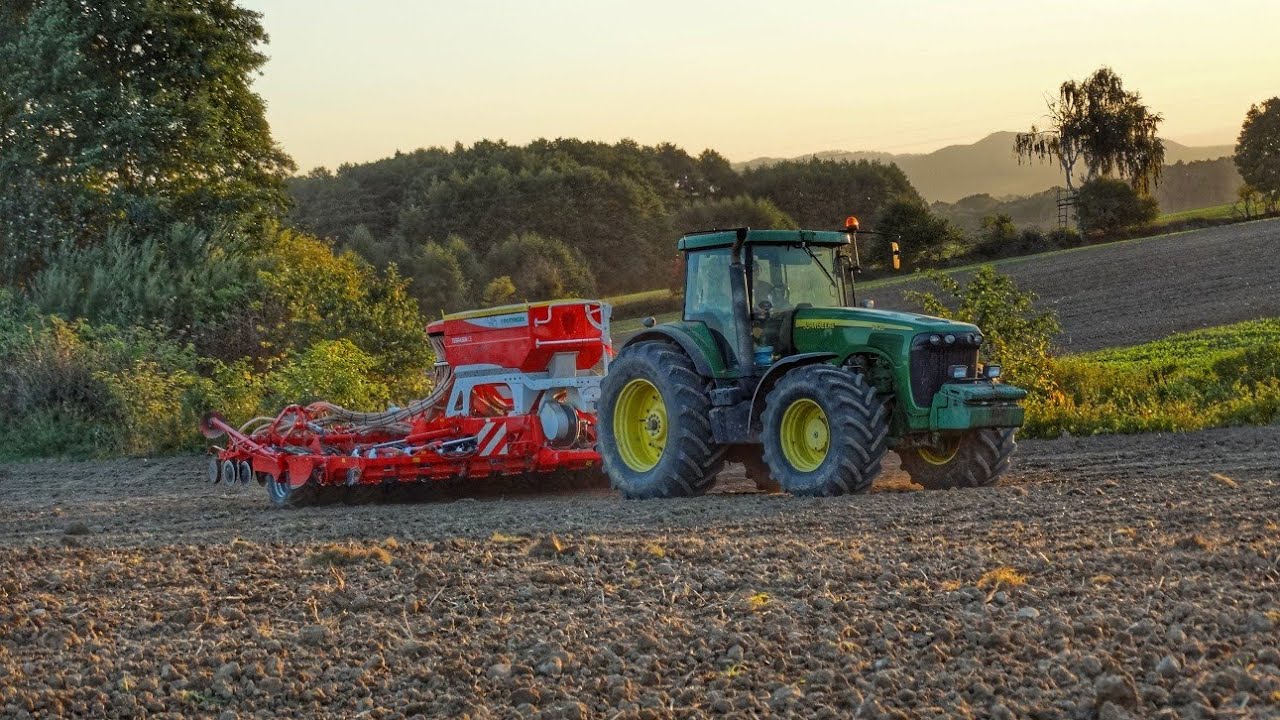 ⛔Siew pszenicy 2021 ㋡JOHN DEERE 8420 POTTINGER TERRASEM C6  ㋡ ✔ nowy dron w akcji !! ✔ ⛔