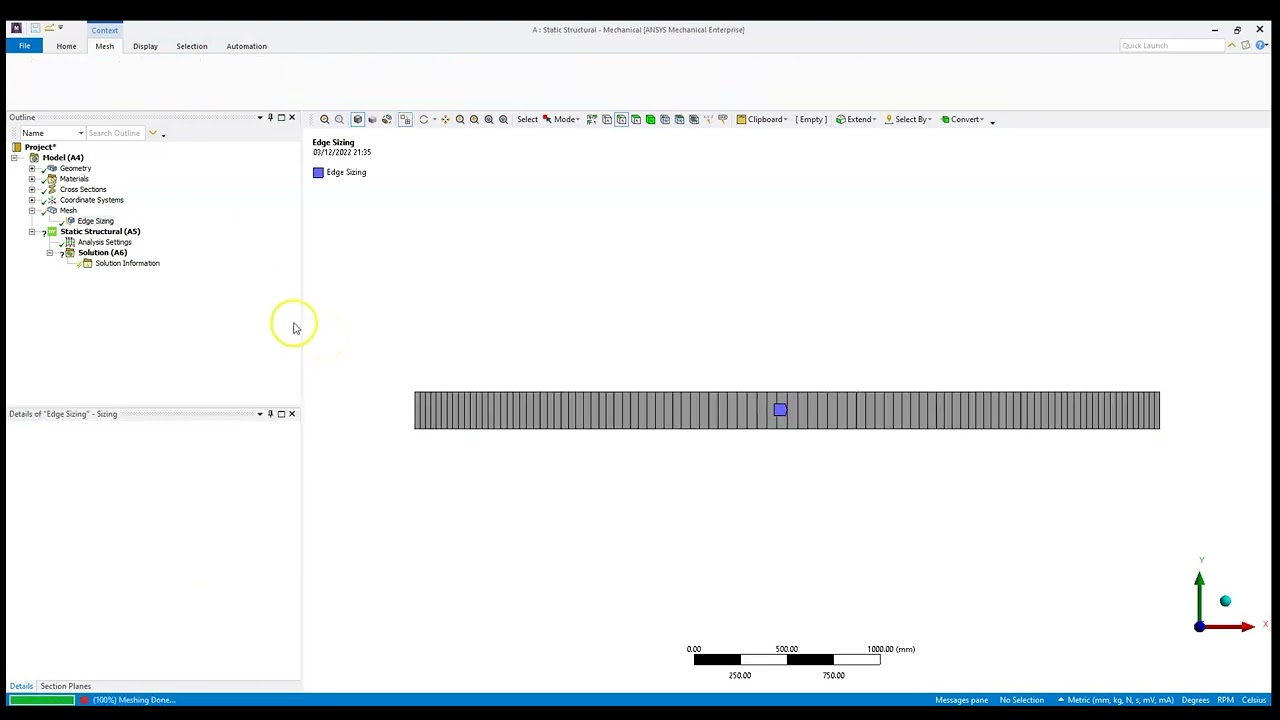 TUTORIAL ANSYS 013. viga (beam) carga distribuida uniforme