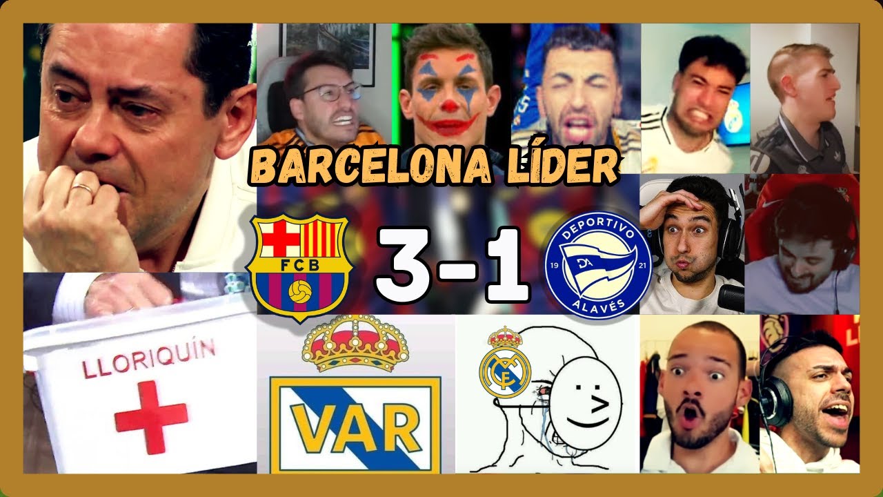 🤣🔥LOS MEJORES LLOROS MADRIDISTAS EN EL BARCELONA 3 ALAVÉS 1 (EL BARCELONA LÍDER DE LA LIGA)