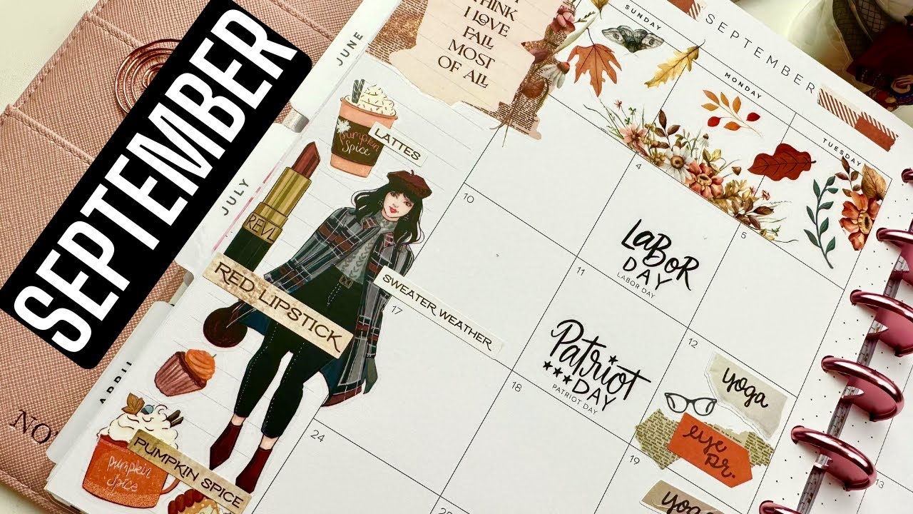 How to PLAN your month! September Happy Planner Monthly Spread