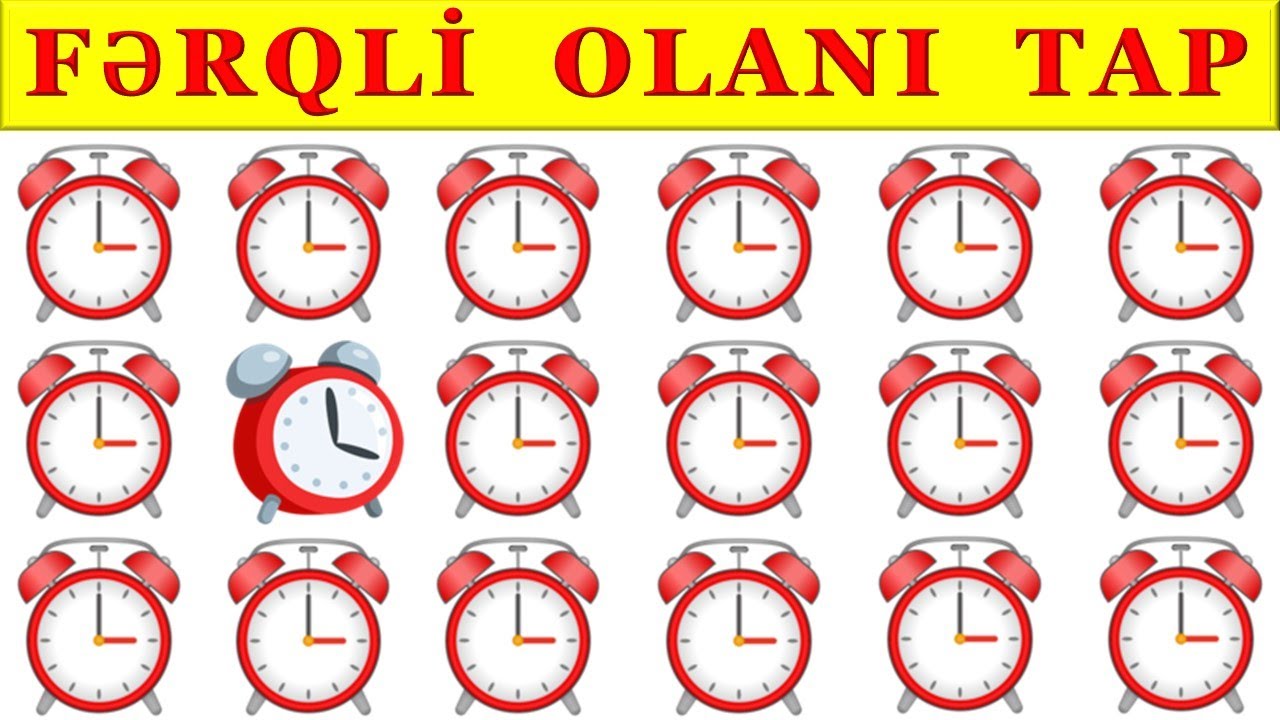 Fərqli olanı tap 4 I Diqqətini yoxla I Fərqi tap oyunu