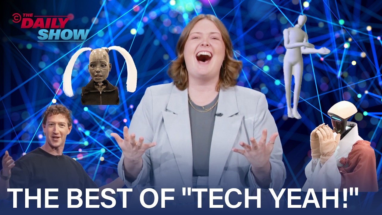 Grace Kuhlenschmidt Says &ldquo;Tech Yeah!&rdquo; to Ordained Robot Monks & AI Mark Zuckerberg | The Daily Show