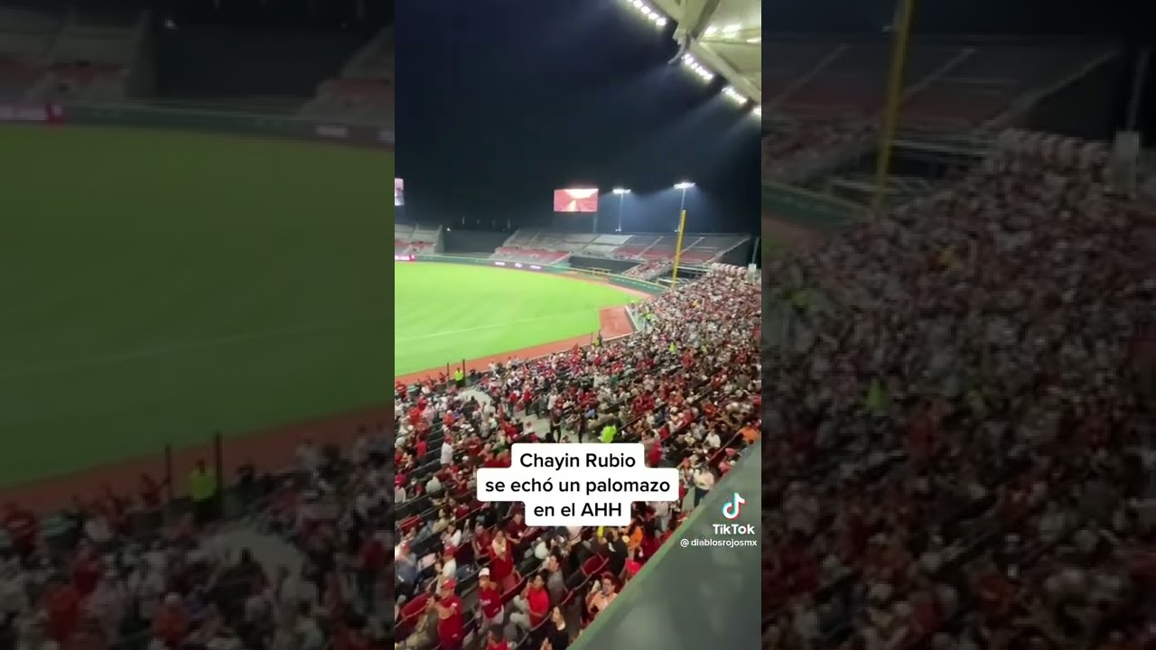 Chayrin Rubio canta Ya Me Entere en el estdio de beisbol